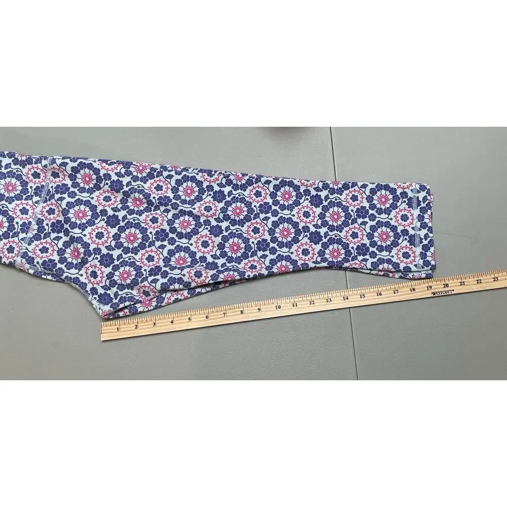 Lululemon Wunder Under Twiggy Crop 6 Pants Purple‎ Pink Aquamarine Floral